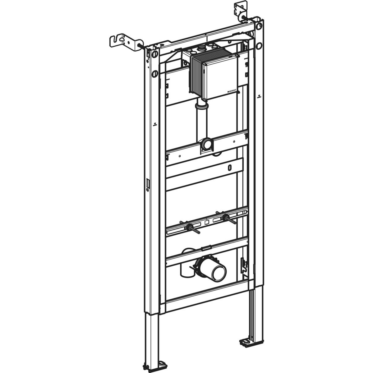Geberit Duofix Basic Urinal-Montageelement Universal 130cm Universal mit Bausatz 458.603.00.6