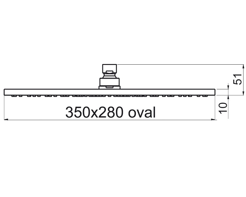 Nikles Kopfbrause Oval Head 350x280mm verchromt