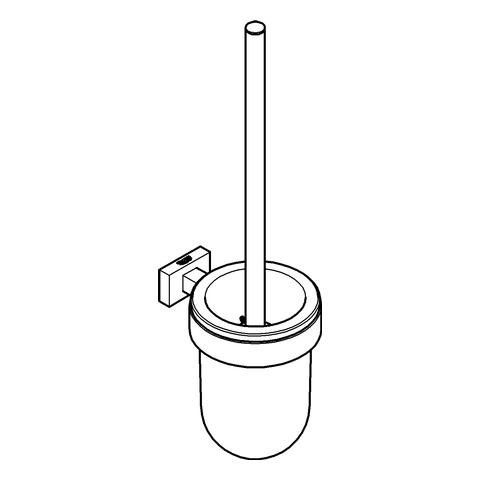 Grohe WC-Bürstengarnitur Essentials Cube 40513 Wandmontage Metall chrom 40513001 - Bild 2