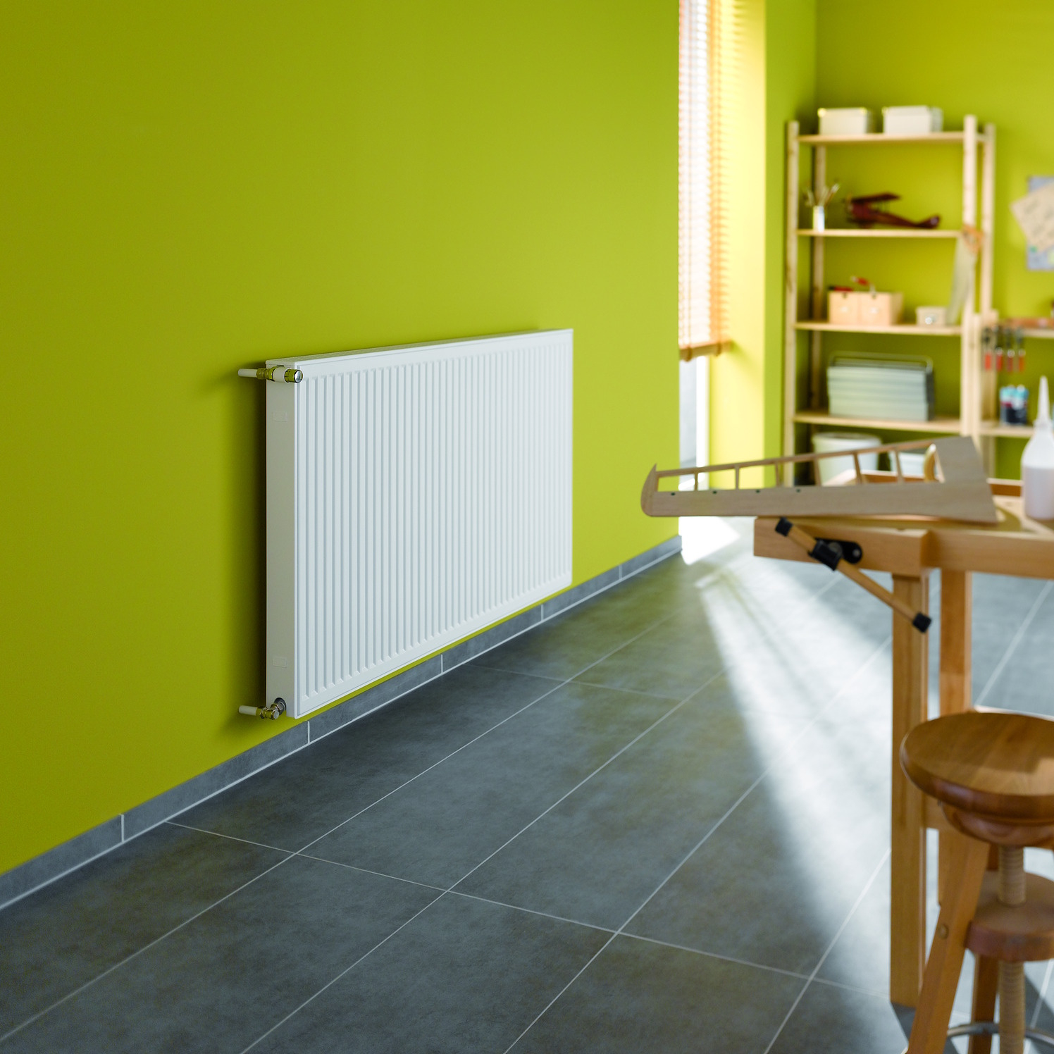 Kermi Flachheizkörper therm-x2 Profil-K Typ 33 600x1400mm Kompaktheizkörper inkl. Bohrkonsolenset