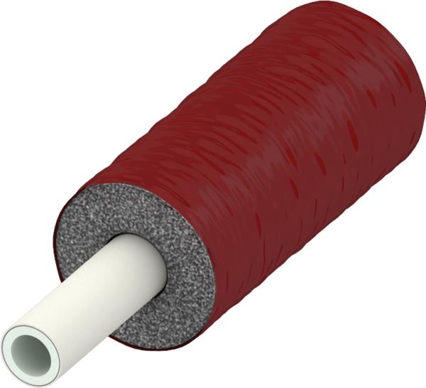 TECEflex Verbundrohr PE-Xc/Al/PE-RT Dim. 20 (21x3,4 mm) vorgedämmt RS 13 mm rot 731920 (je Meter) - Bild 1