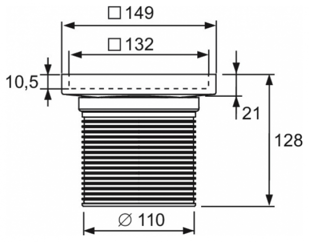 TECEdrainpoint S Rostrahmen Edelstahl 150x150 mm inklusive Fliesenmulde plate 3660011 - Bild 2