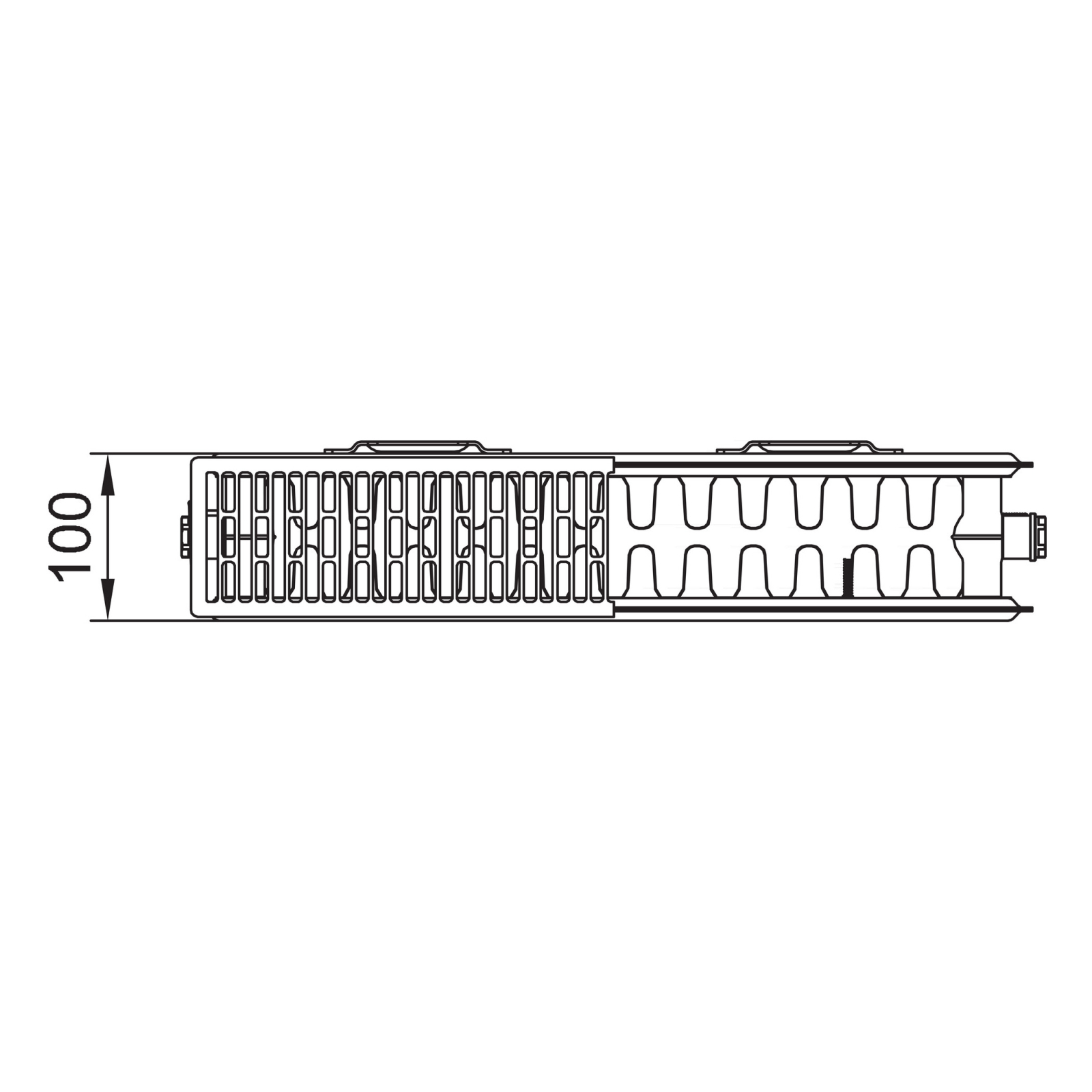 Kermi Flachheizkörper therm-x2 Profil-K Typ 22 600x1000mm Kompaktheizkörper inkl. Bohrkonsolenset