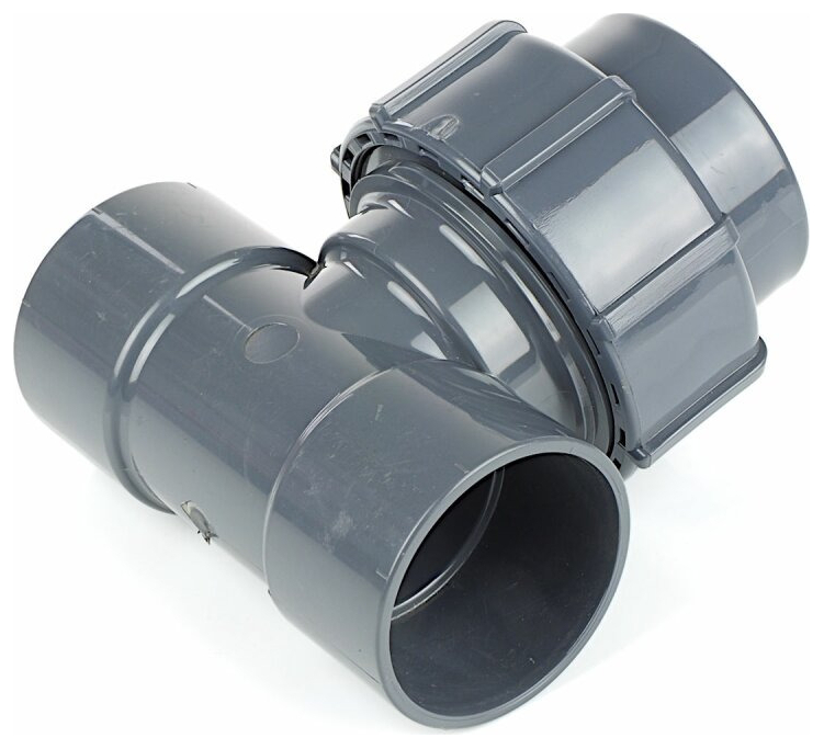 Cillit PVC-T-Stück FlexFit 2 x 50 mm Klebemuffe x 50 mm Klemmstutzen