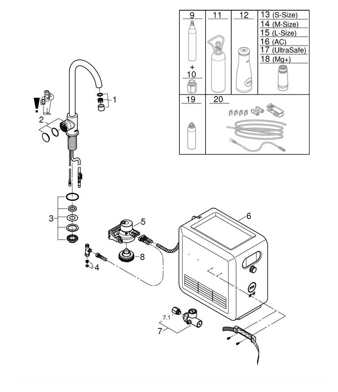 GROHE Blue Professional Mono Starter Kit Spültischbatterie Bluetooth/WIFI C-Auslauf chrom 31302002 - Bild 4
