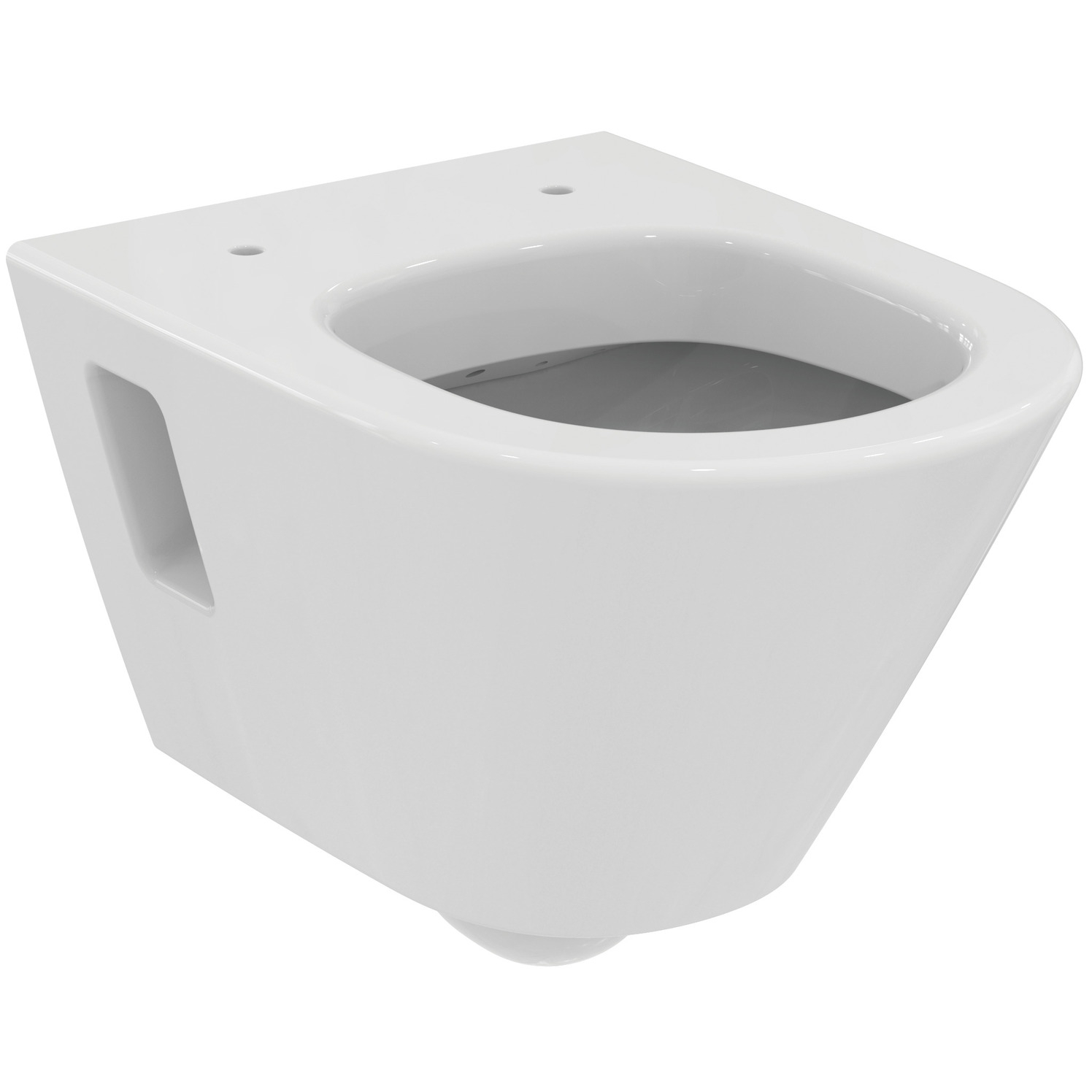 VIGOUR Wand-Tiefspül-WC derby V3 verkürzt 48cm PflegetectPlus weiss mit Spülrand, offene Befestigung