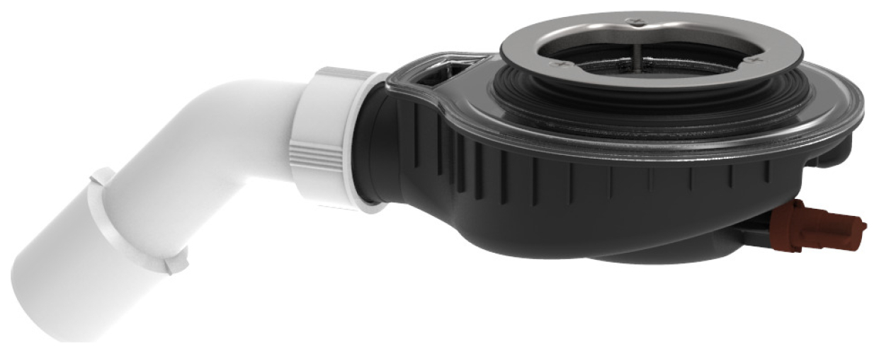 TRINNITY Ablaufgarnitur Rohbauset mit Sifon BH60mm für flache Duschwanne mit 90mm Ablaufloch