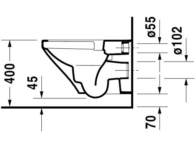 Duravit Durastyle Wand-Tiefspül-WC rimless, verdeckte Befestigung Durafix, weiss Wondergliss - Bild 5