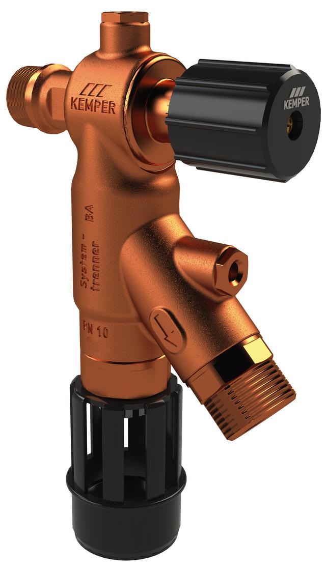 KEMPER Systemtrenner-Auslaufventil FK-4 BA 1/2'' AG aus Rotguss 3670101500 - Bild 1