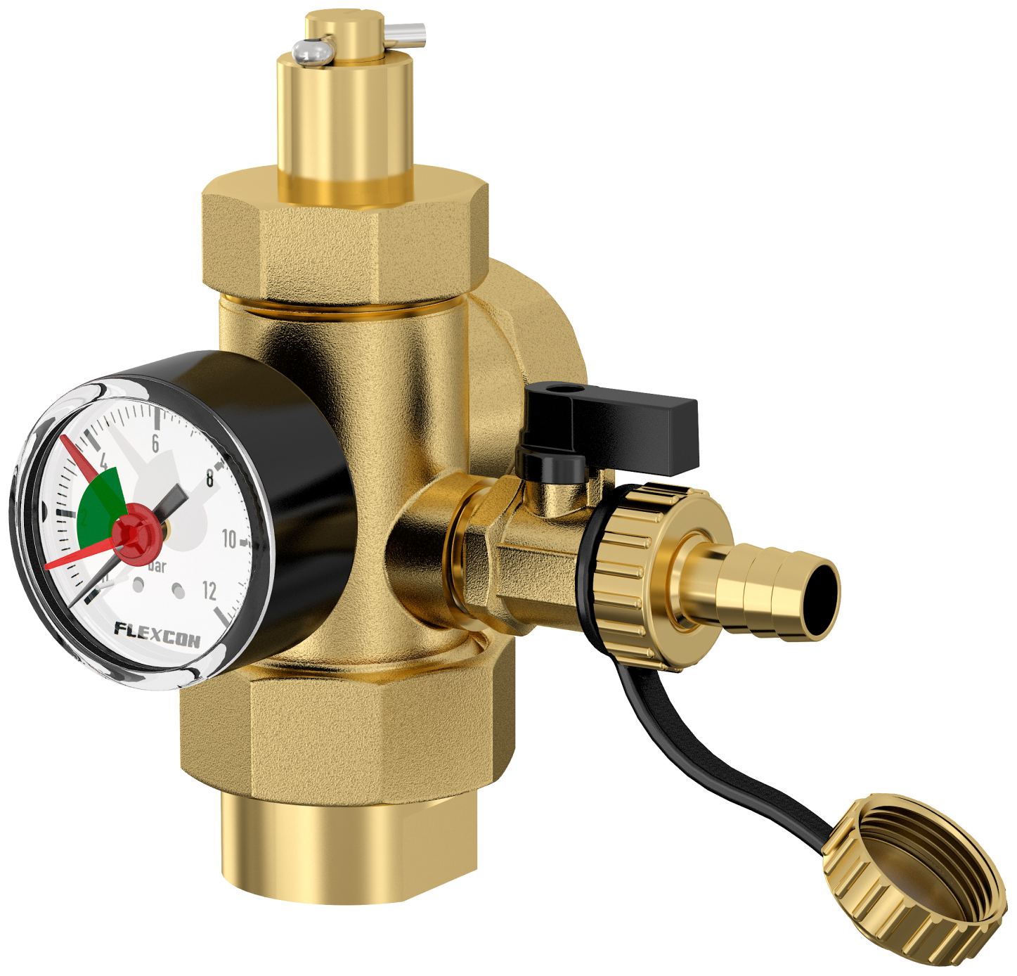 Flamco Anschlussgruppe Flexcon 1 mit Manometer und Absperrventil