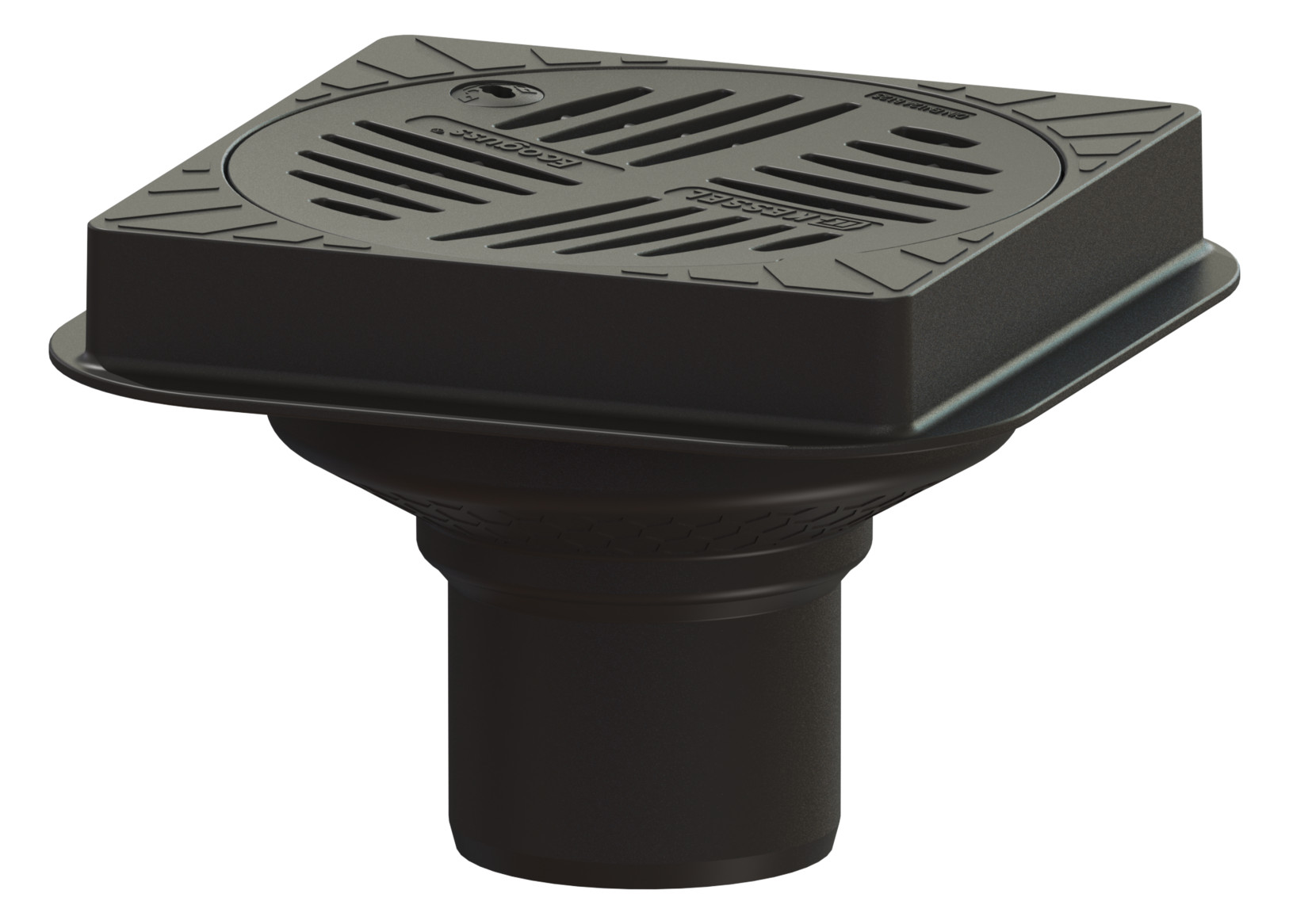 KESSEL Parkdeckablauf Ecoguss DN 100, eckig, 48501, mit Anschluss für SML-Rohr - Bild 1