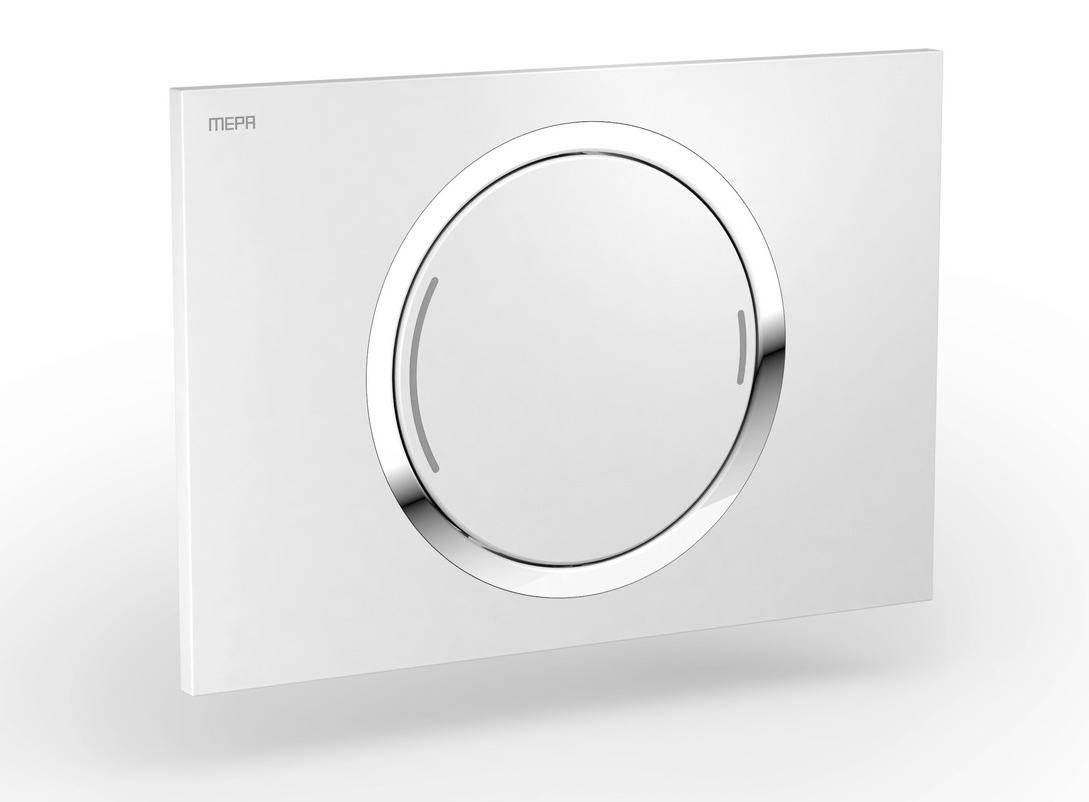 MEPAzero Betätigungsplatte 2-Mengen aus Kunststoff weiß 421850 - Bild 1