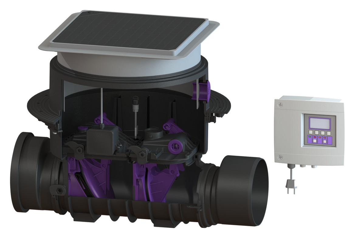 Kessel Rückstauautomat Staufix FKA Komfort DN 200, Bodenplatte, schwarz 84200S - Bild 1