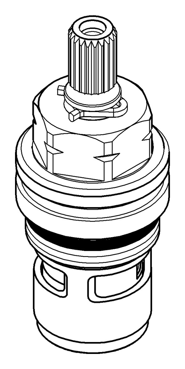 GROHE Oberteil Carbodur Keramik Anschlag links 1/2'' 45342000 - Bild 2