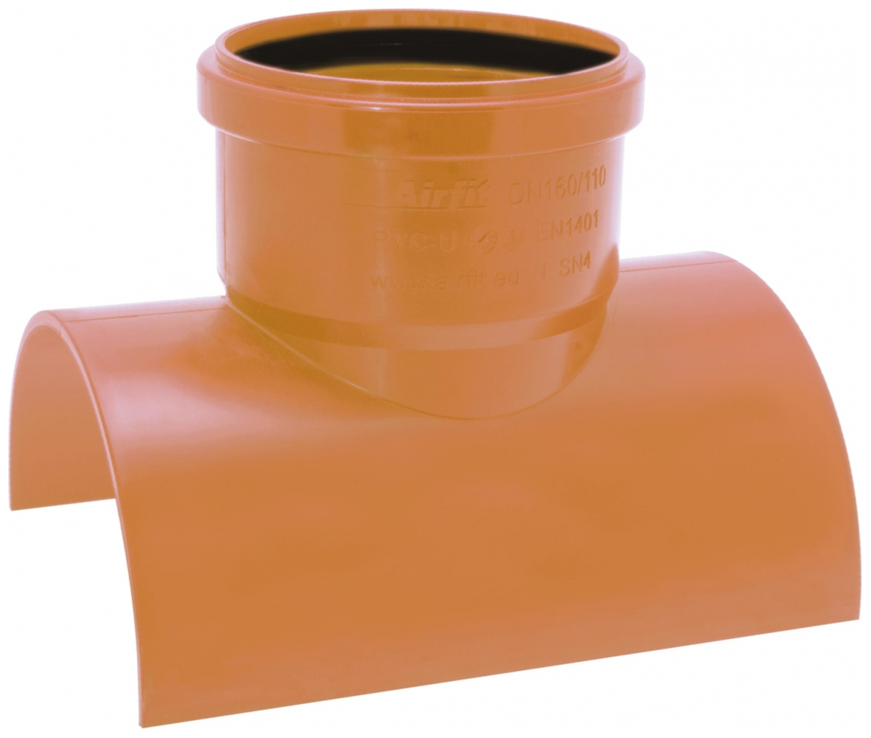 Airfit Klebeabzweig 90 Grad DN 160 x 110 aus PVC-U 165110KA - Bild 1