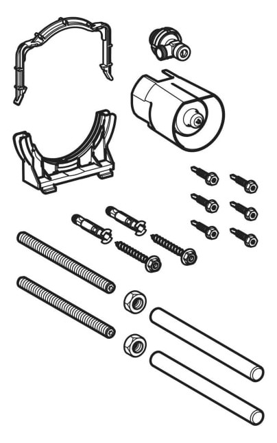 Geberit Montagezubehör 242.272.00.2 für Wand-WC, für Duofix Element mit Delta UP-Spülkasten - Bild 2