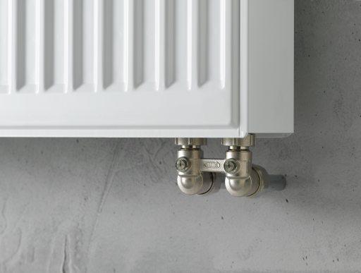Kermi Flachheizkörper therm-x2 Profil-V Typ 12 600x1400mm Ventil rechts inkl. Bohrkonsolenset