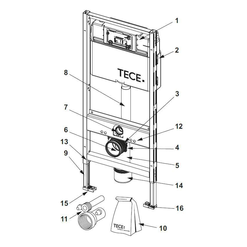 TECE Bügel 9820042, für WC-Ablaufbogenhalter und TECE Spülkasten - Bild 2