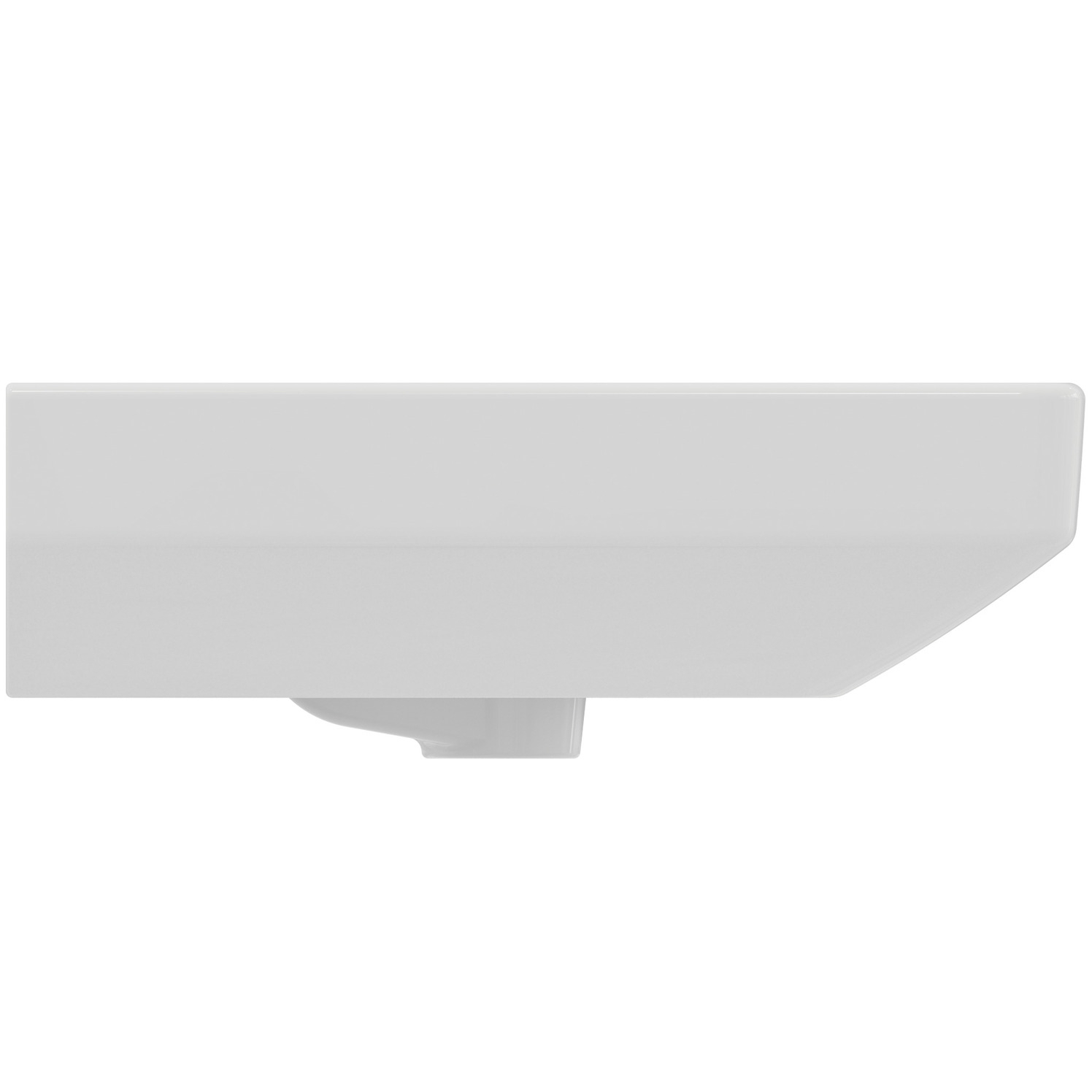 VIGOUR Waschtisch derby V3 edge 60x48cm PflegetectPlus weiss mit Hahnloch und Überlauf