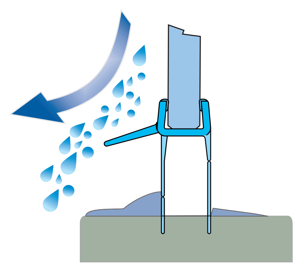 Duka Abtropfdichtung mit Abrisslinie ESG 5mm Länge 1000mm PVC transparent, universell einsetzbar - Bild 4