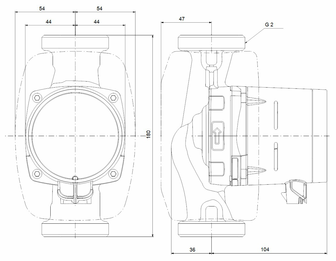 GRUNDFOS Hocheffizienz Umwälzpumpe ALPHA2 32-80 180mm, G 2, 99261738 - Bild 2