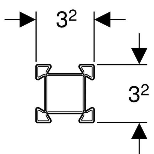 Geberit GIS Profil 3,2x3,2 cm verzinkt 461.000.25.1 in Stangen je 5m (Paket 20m) - Bild 4