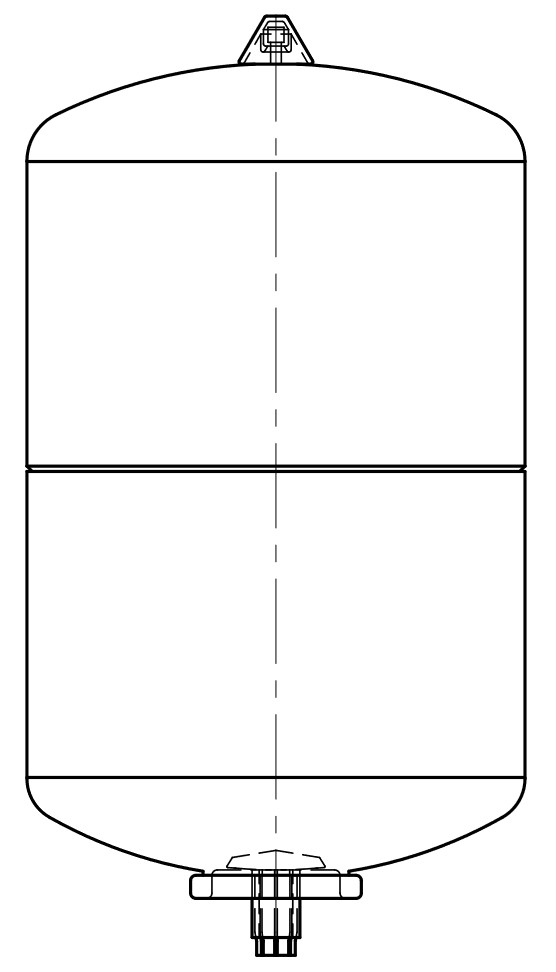 COSMO Trinkwasser-Ausdehnungsgefäss MAG-W 25 Liter weiss 4-10 bar mit Anschluß-T-Stück - Bild 3