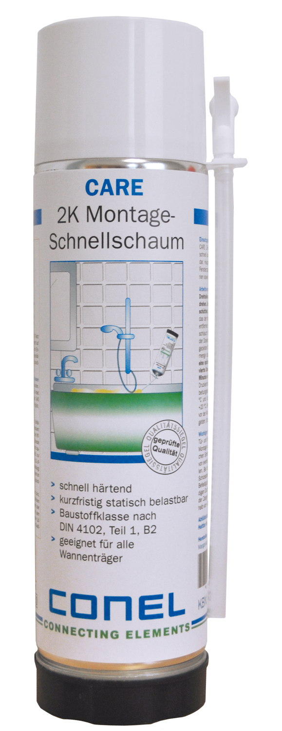 CONEL CARE 2K-Montage-Schnellschaum B2 400ml für Wannenträger-/Türzargenmontage  - Bild 1