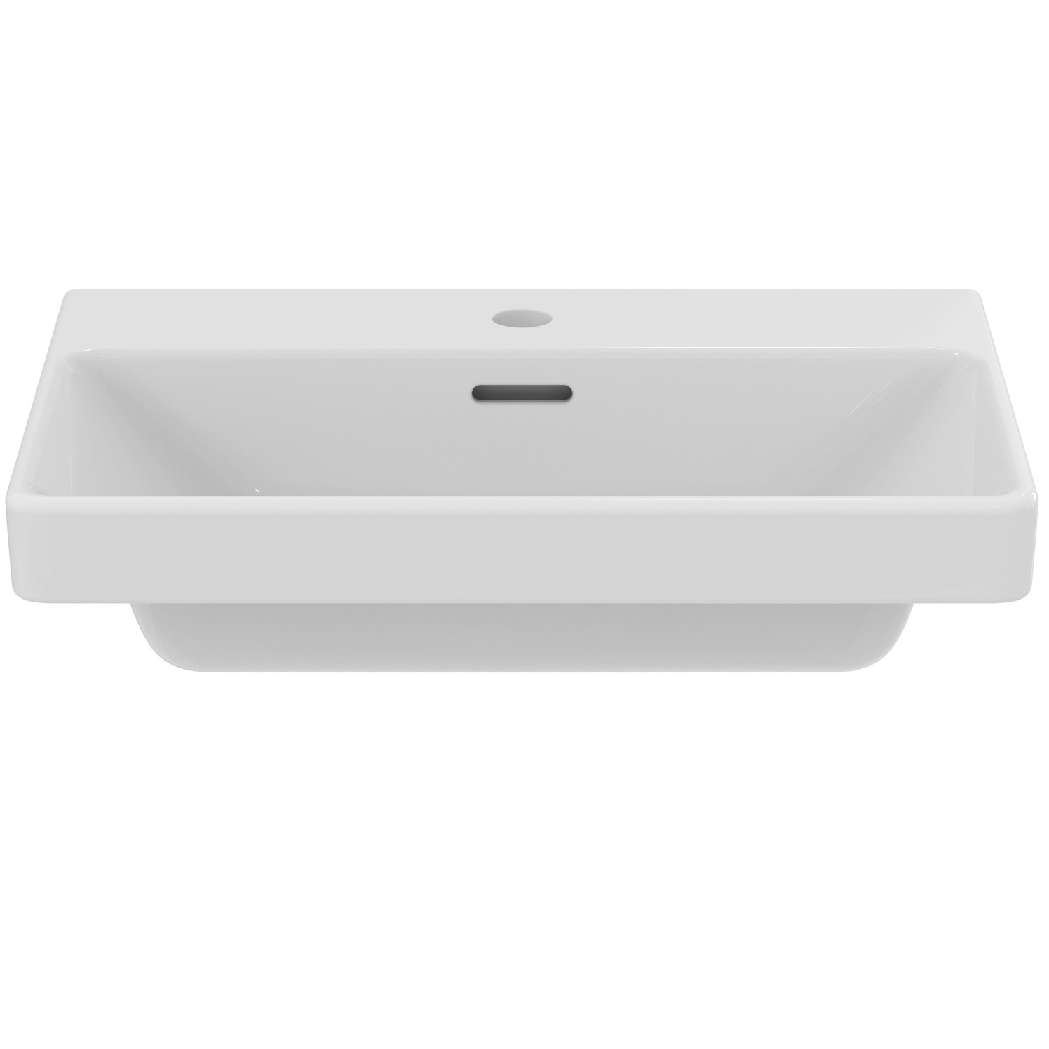 VIGOUR Möbelwaschtisch derby V3 55x38cm PflegetectPlus weiss mit Hahnloch und Überlauf