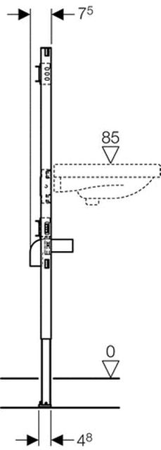 Geberit Duofix Waschtisch 130 cm für Wandarmatur 111.437.00.1