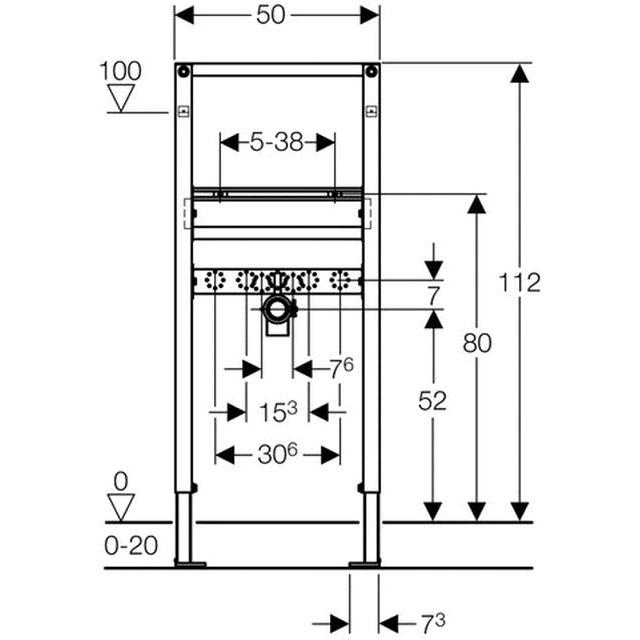 Geberit Duofix Waschtisch 112 cm Einlocharmatur 111.430.00.1 - Bild 3