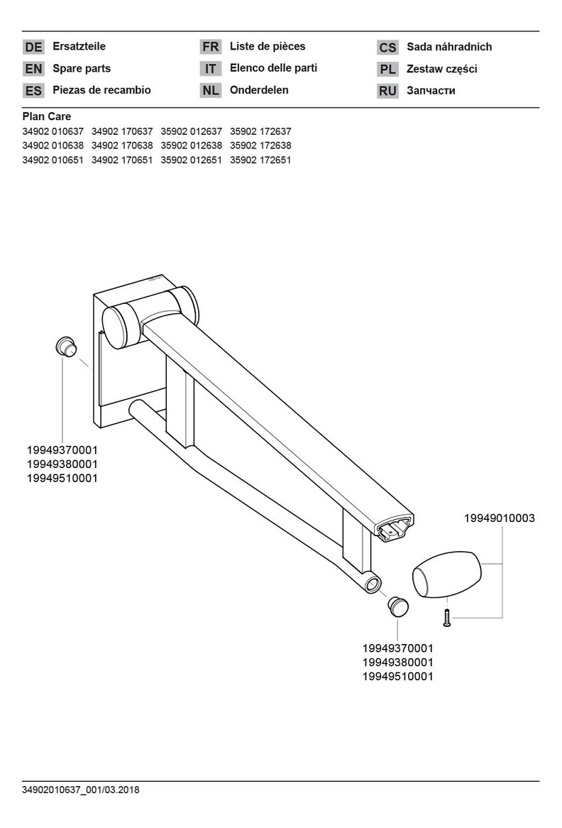 Keuco Stützklappgriff WT Plan Care verchromt lichtgrau 34902010638 - Bild 3