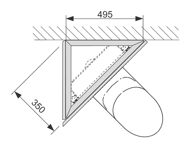 TECEprofil Modulbefestigung Wand-Eckmontage 9.380.004