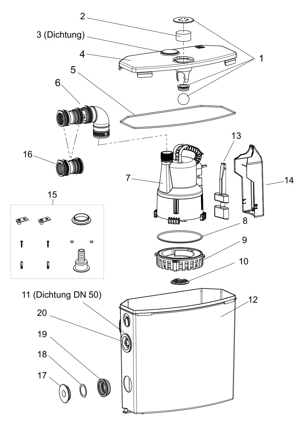 FLOW Dichtung für oberen Zulauf, für CONEL FLOWBOX - Bild 2
