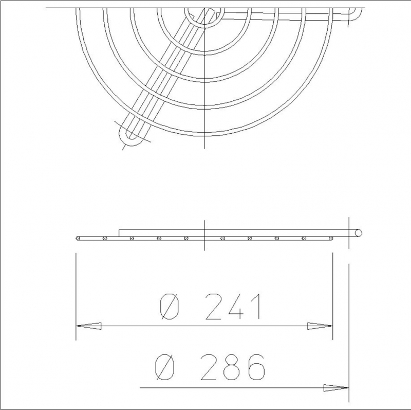 Helios Schutzgitter SG 250 zu Rohrflansch 1236