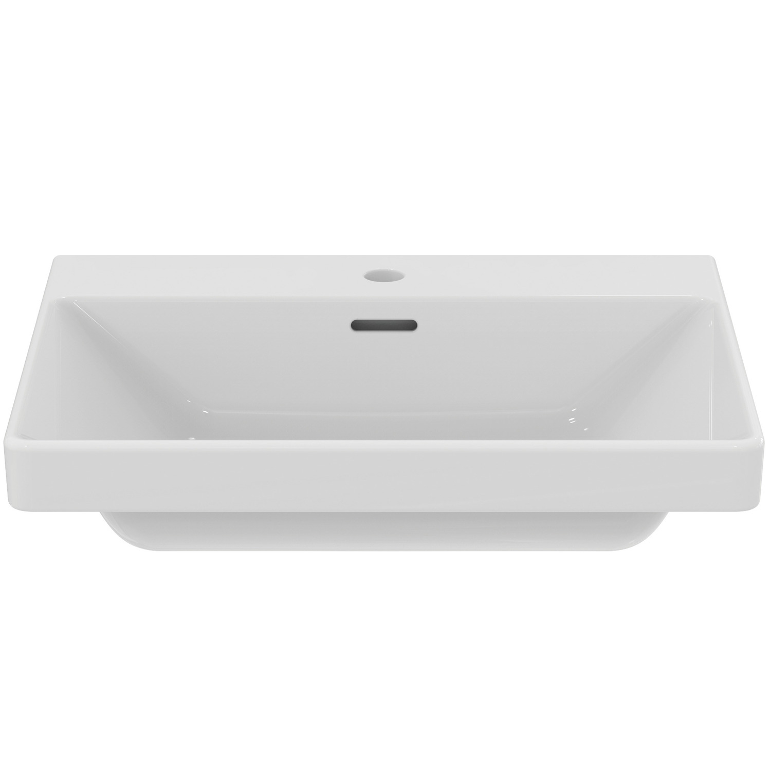 VIGOUR Möbelwaschtisch derby V3 60x48cm PflegetectPlus weiss mit Hahnloch und Überlauf