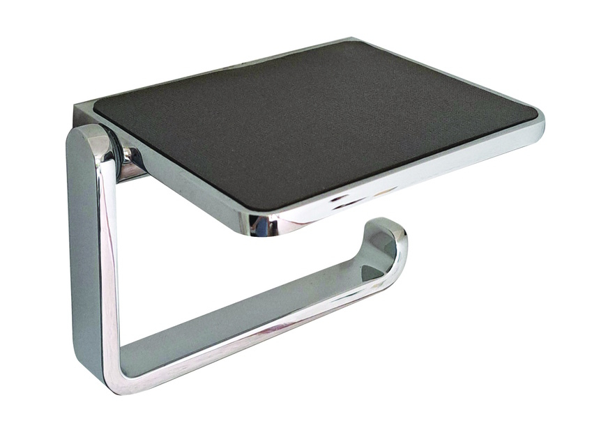 VIGOUR Papierhalter derby V3 mit Ablage verchromt