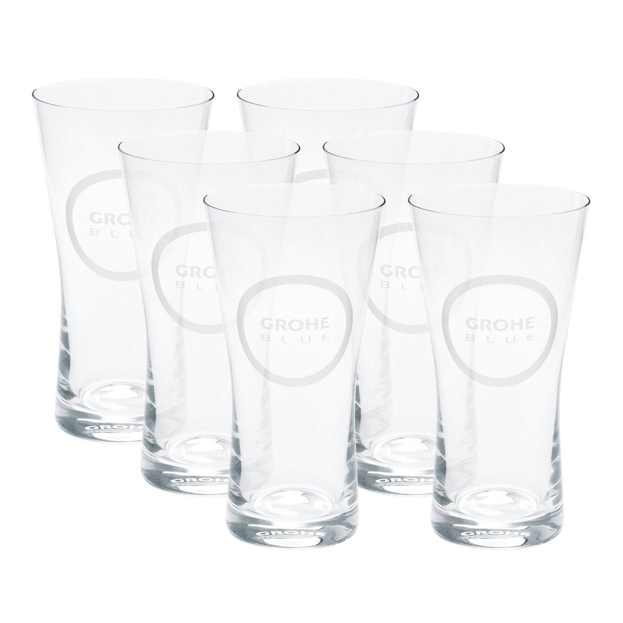 GROHE Blue Wassergläser 6 Kristallgläser mit GROHE Blue Dekor 40437000 - Bild 2