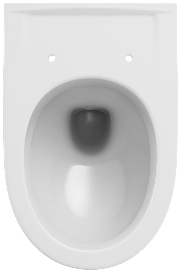 VIGOUR Wand-Tiefspül-WC clivia plus weiß mit Spülrand u. Sitzerhöhung 5cm