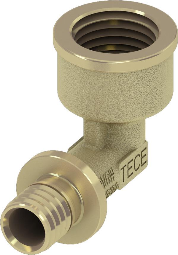 TECEflex Winkelübergangsmuffe 25 mm x 3/4'' IG Messing 768025 - Bild 1