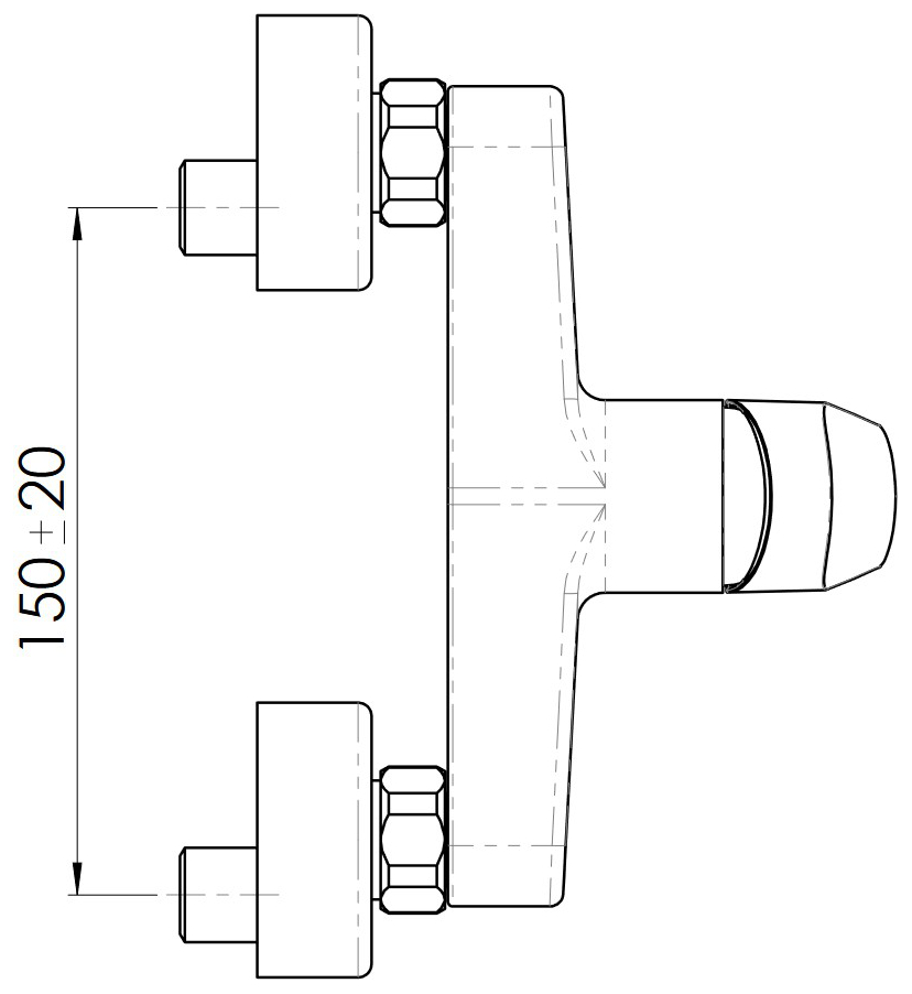 VIGOUR Einhand-AP-Brausebatterie one verchromt ohne Brausegarnitur - Bild 5