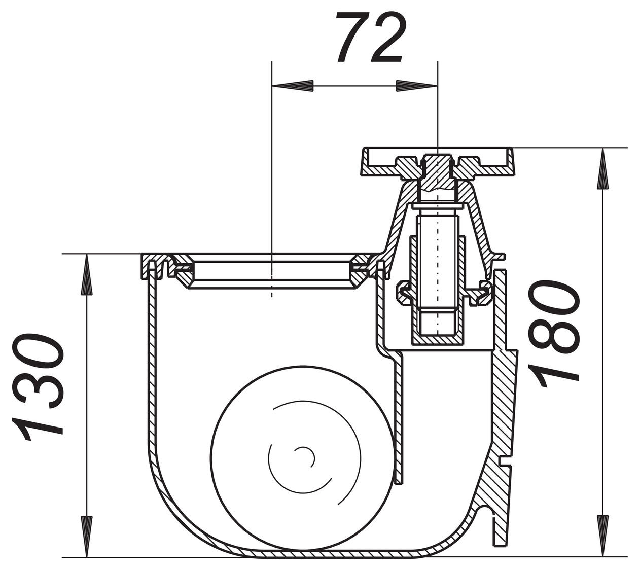 DALLMER Ballstau-Funktionselement 724809, Ersatzteil zu Rückstau-Kellerablauf Ballstau 110 - Bild 2