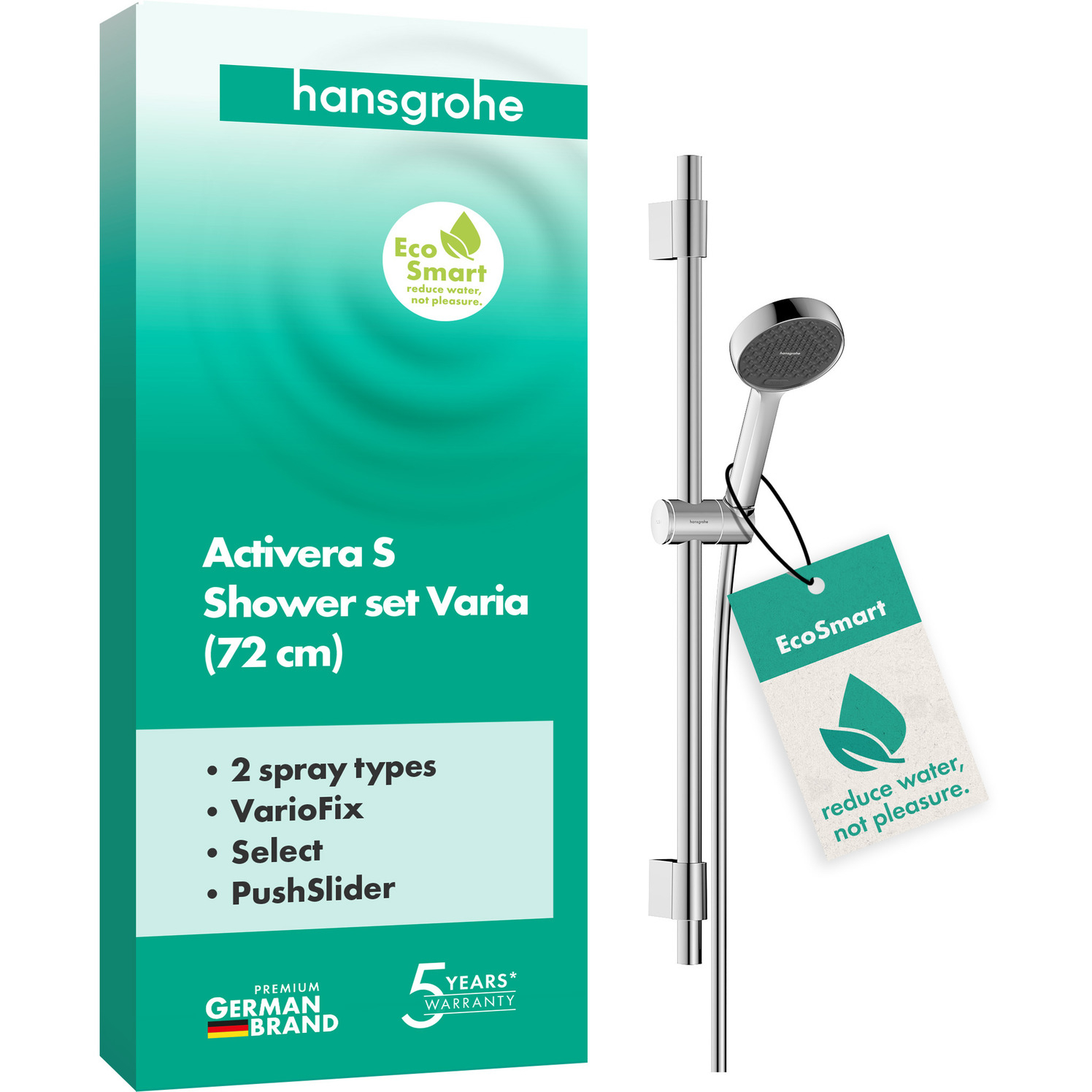 Hansgrohe Brauseset Activera Select S 95 2jet EcoSmart mit Brausestange Typ 72 chrom