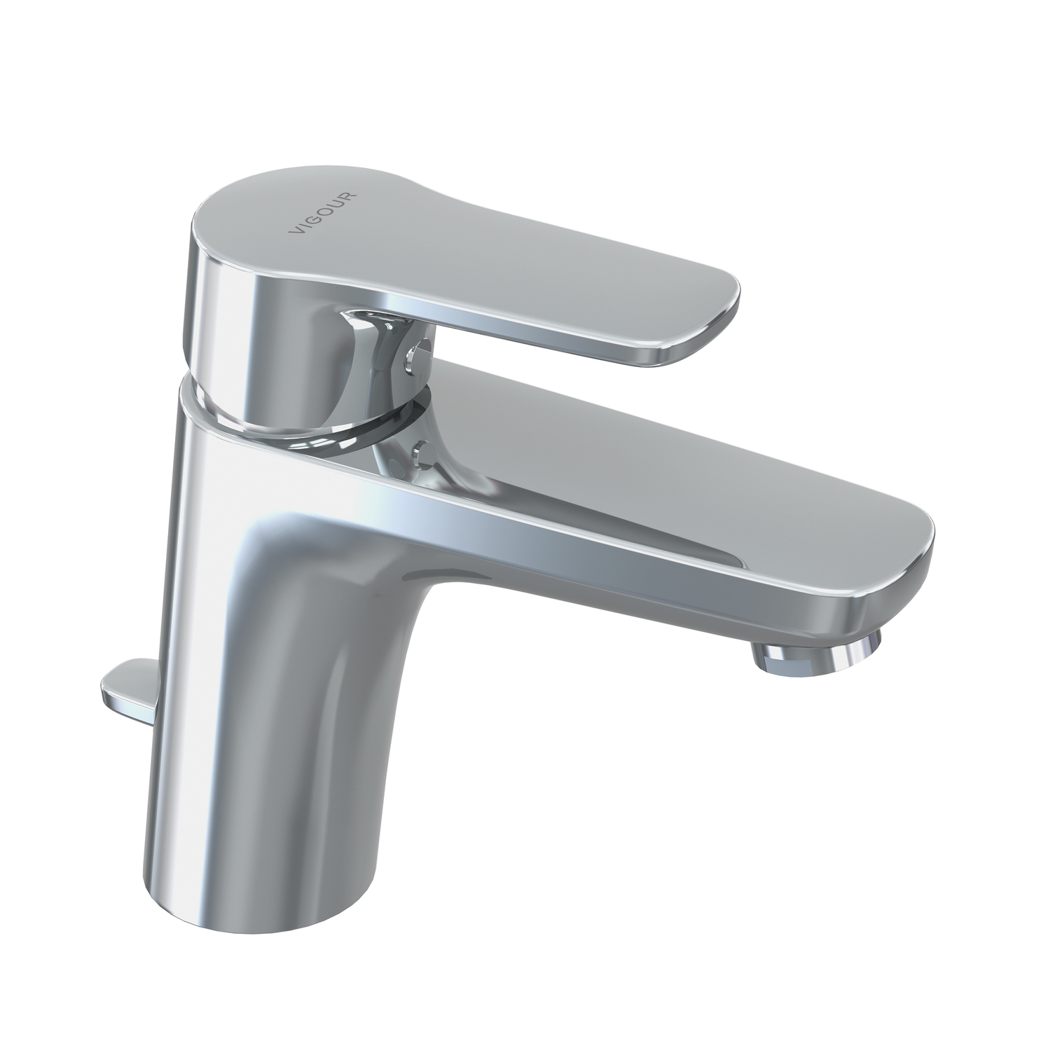 VIGOUR Waschtisch-Set derby V3 60cm PflegetectPlus weiss, Einhandmischer, Siphon und Eckventile