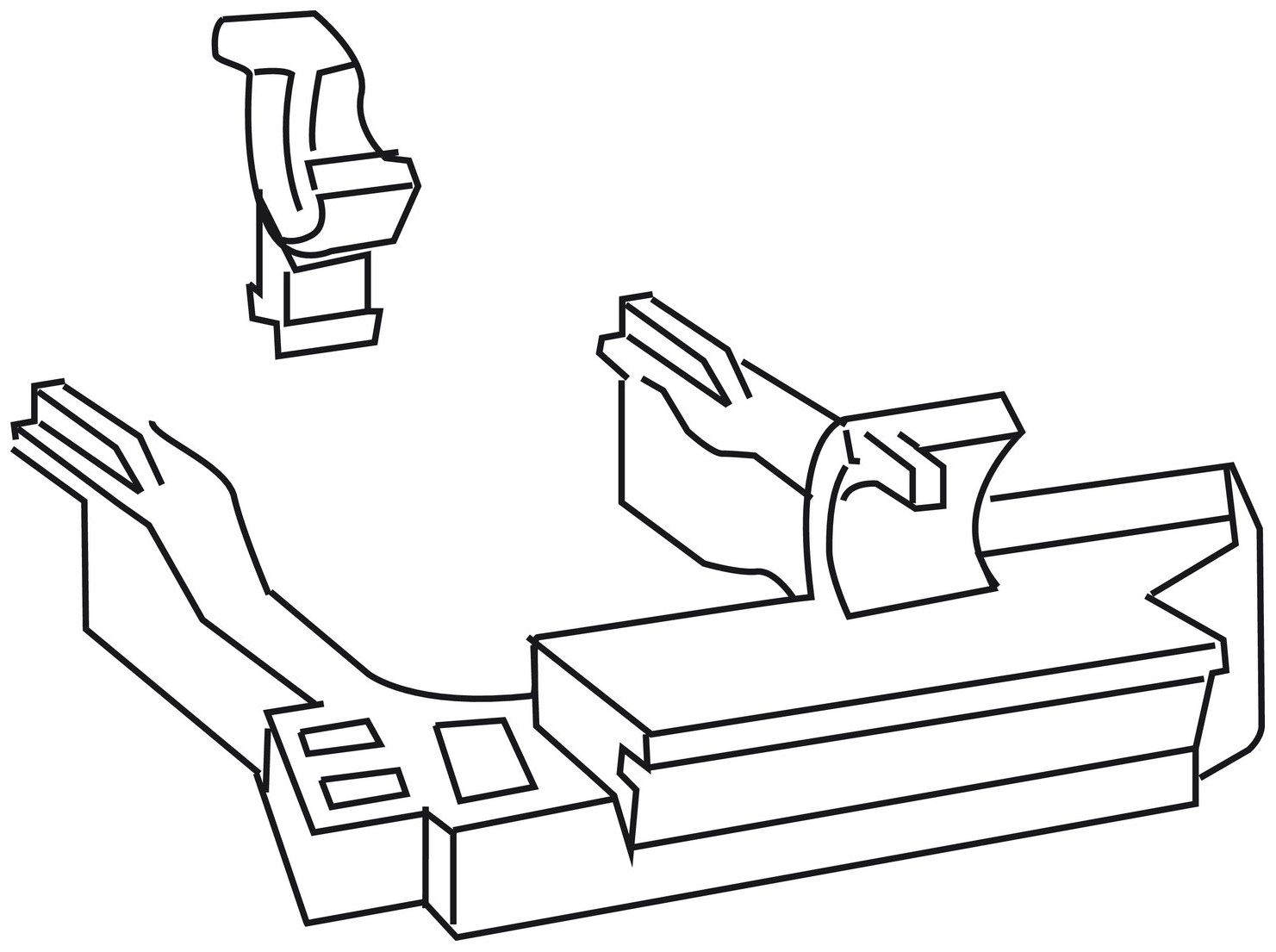 MEPA Lagerbock mit Füllventilhalter 590804, für 6-9 l UP-Spülkasten Sanicontrol Typ A11/A12  - Bild 1