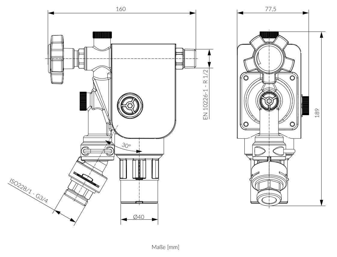 CONEL STREAM Systemtrenner BA mit integriertem Absperrventil 1/2''