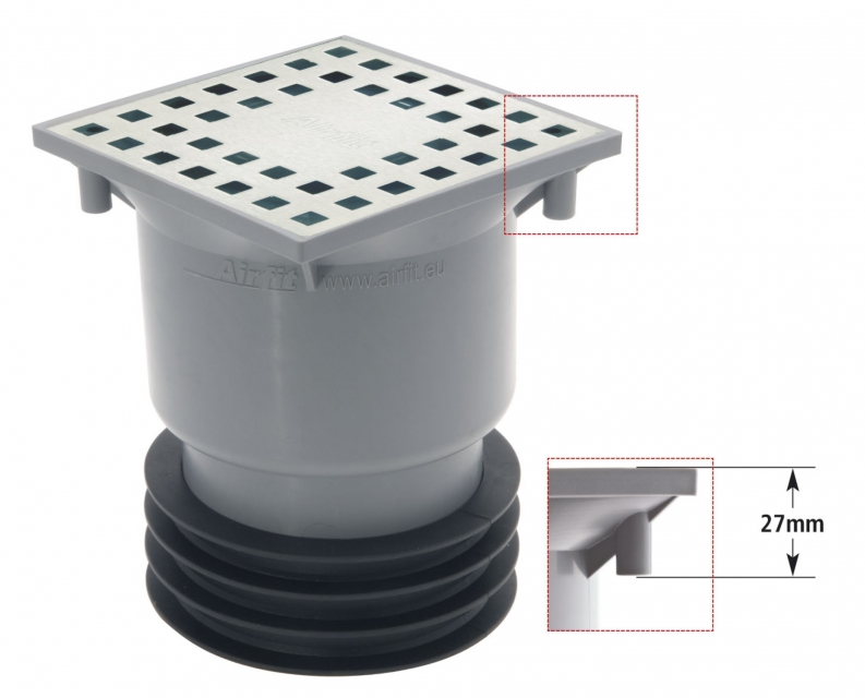 Airfit Universal-Bodenablauf Profi verstell- und drehbar 60200BA - Bild 3