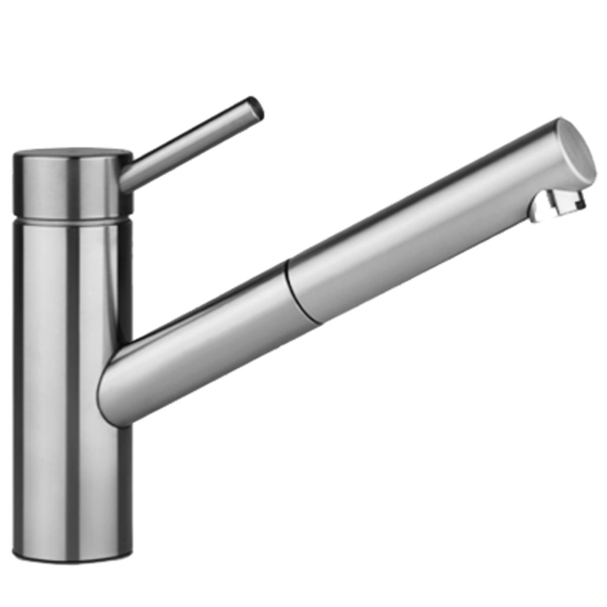 KWC INOX Spültischbatterie Edelstahl mit herausziehbarer Handbrause 10.271.103.700FL