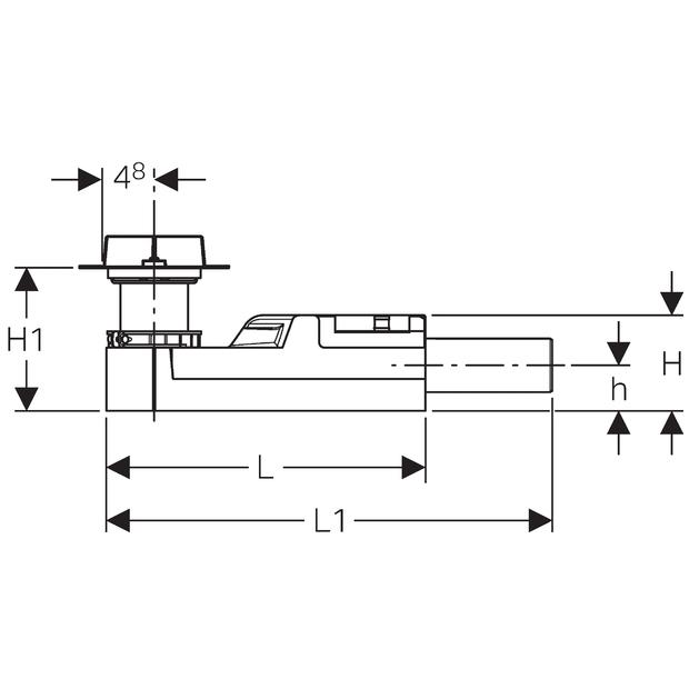 Geberit Duschrinnen Rohbauset CleanLine d40 H65 für Fußbodenaufbauten 65-90 mm 154.152.00.1 - Bild 2