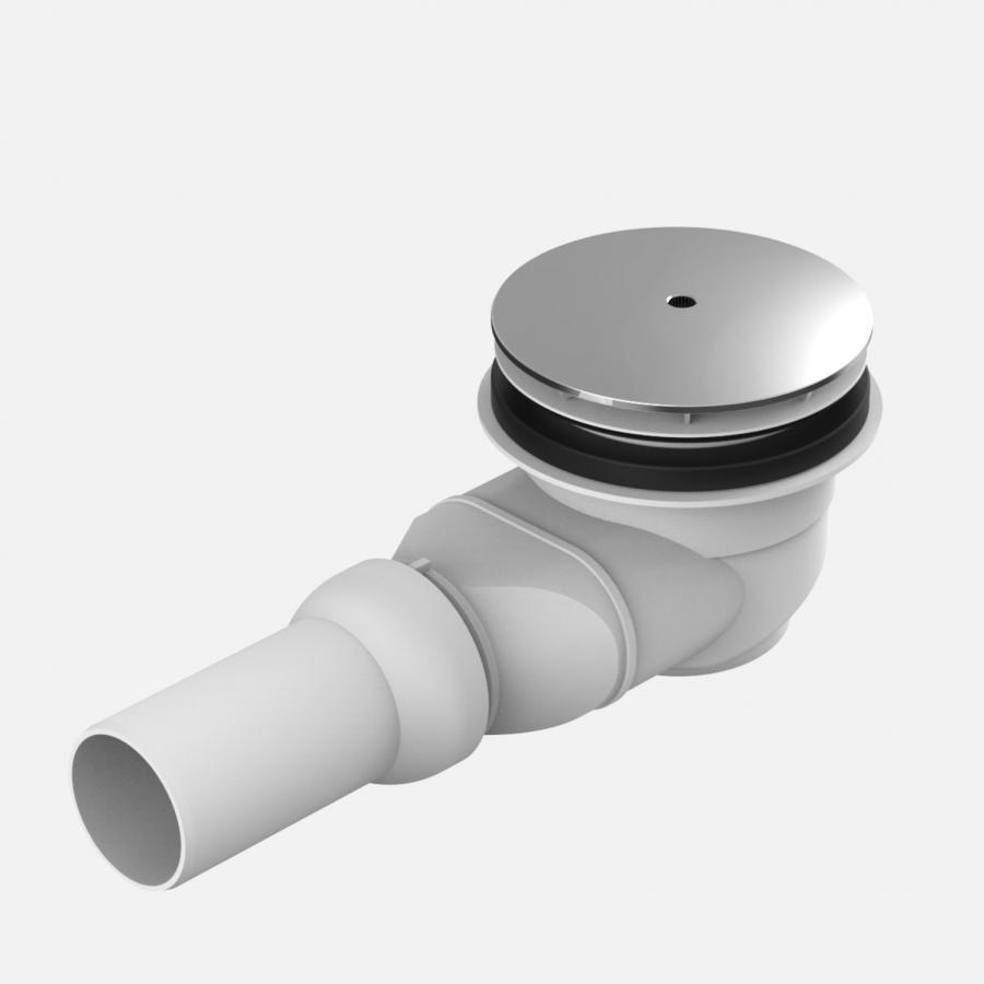 Sanit Duschablauf 823/90W DN50 Abgang waagerecht verchromt 34.045.00..0000 - Bild 1